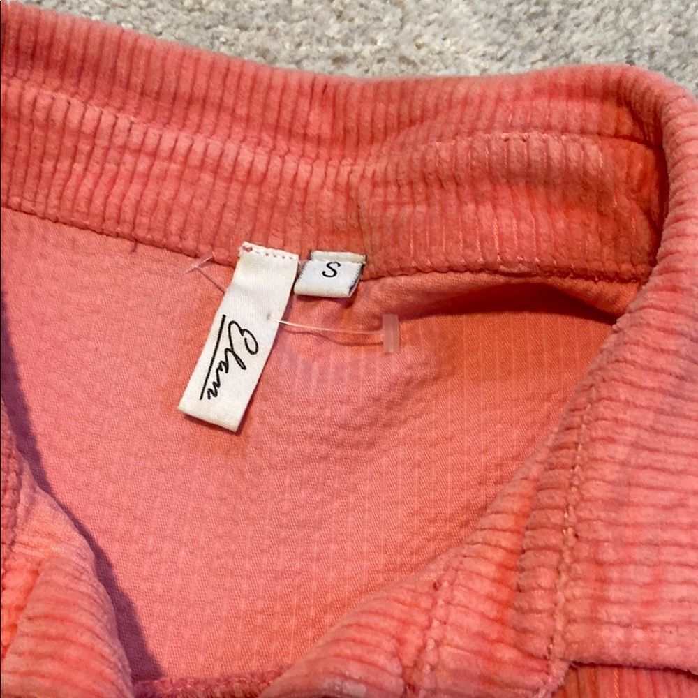 Elan Pink Corduroy Shacket - Picture 3 of 10